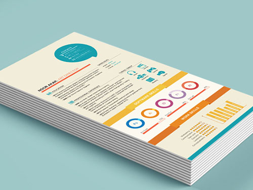 35张设计师的创意个人简历信息图