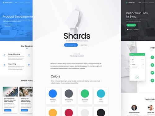 时尚 Bootstrap 4 主题:Shards(轻量级)
