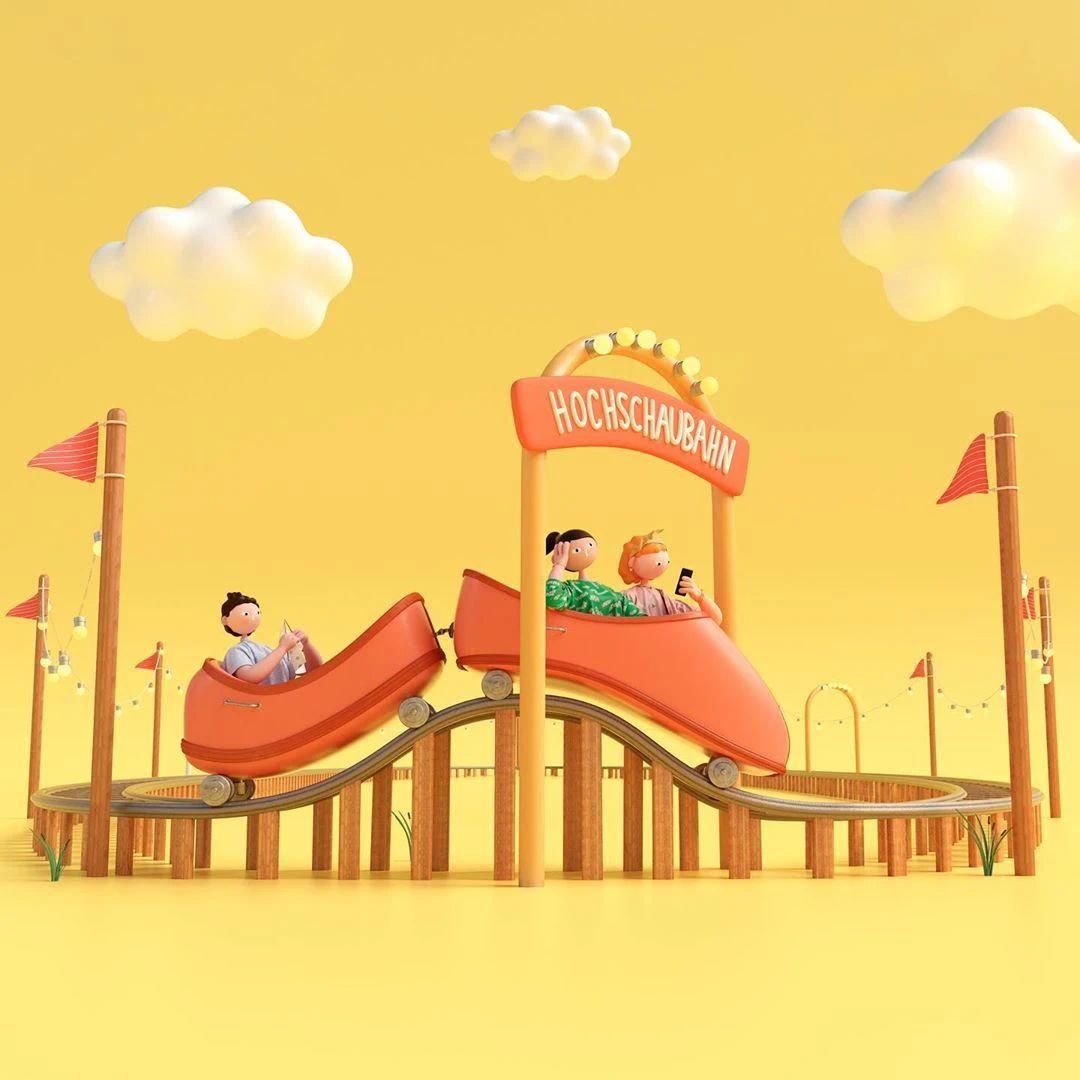 Cabeza Patata情侣设计师强强联手：女生平面插画，男生3D设计