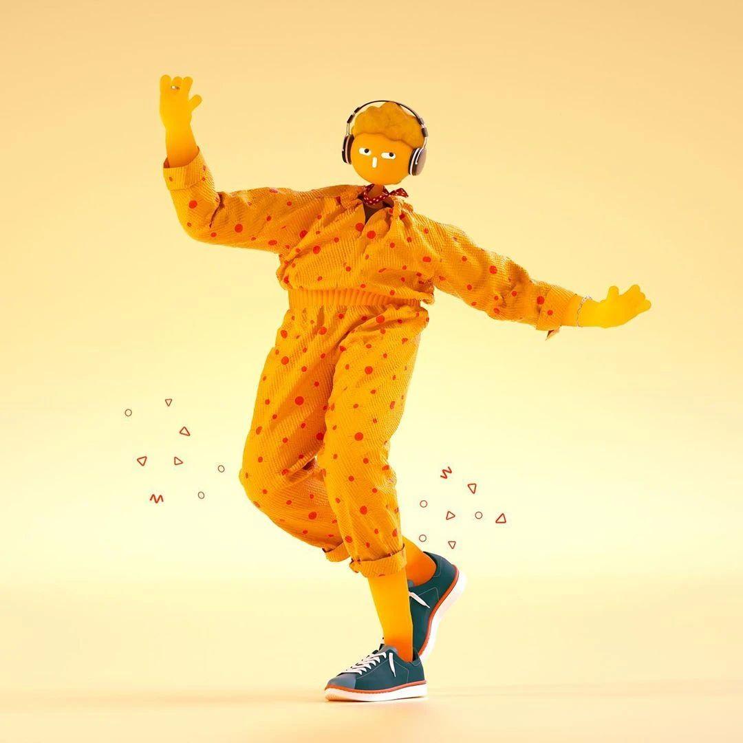 Cabeza Patata情侣设计师强强联手：女生平面插画，男生3D设计