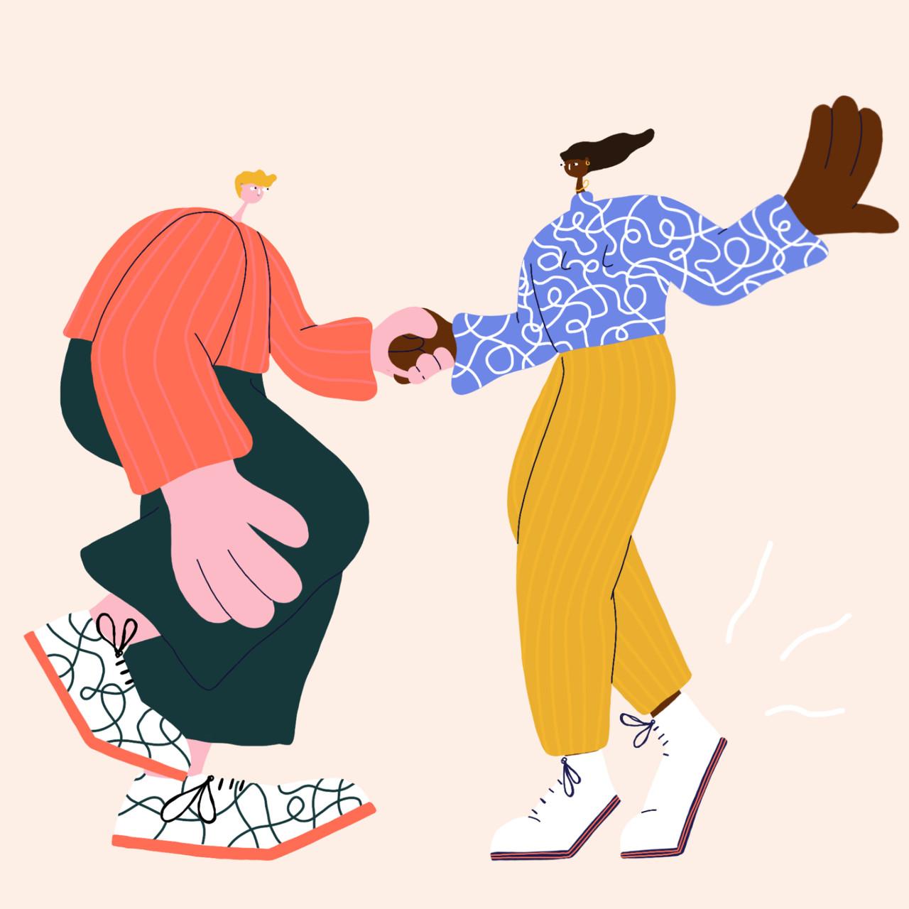 情侣设计师强强联手：女生平面插画，男生3D设计