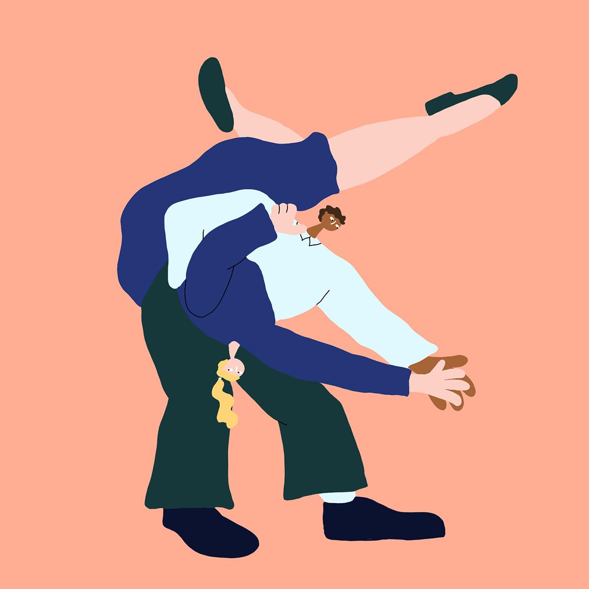 情侣设计师强强联手：女生平面插画，男生3D设计