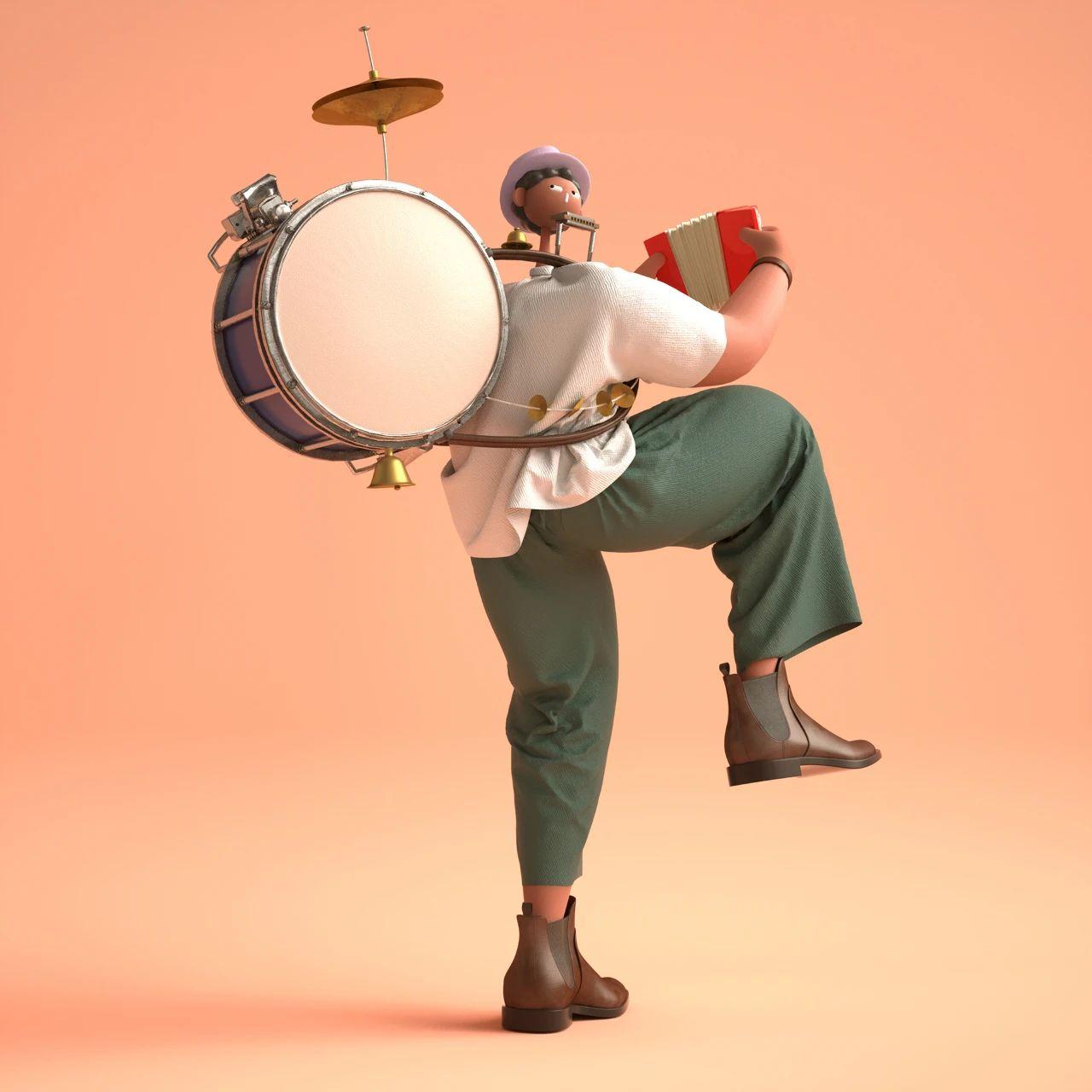 Cabeza Patata情侣设计师强强联手：女生平面插画，男生3D设计