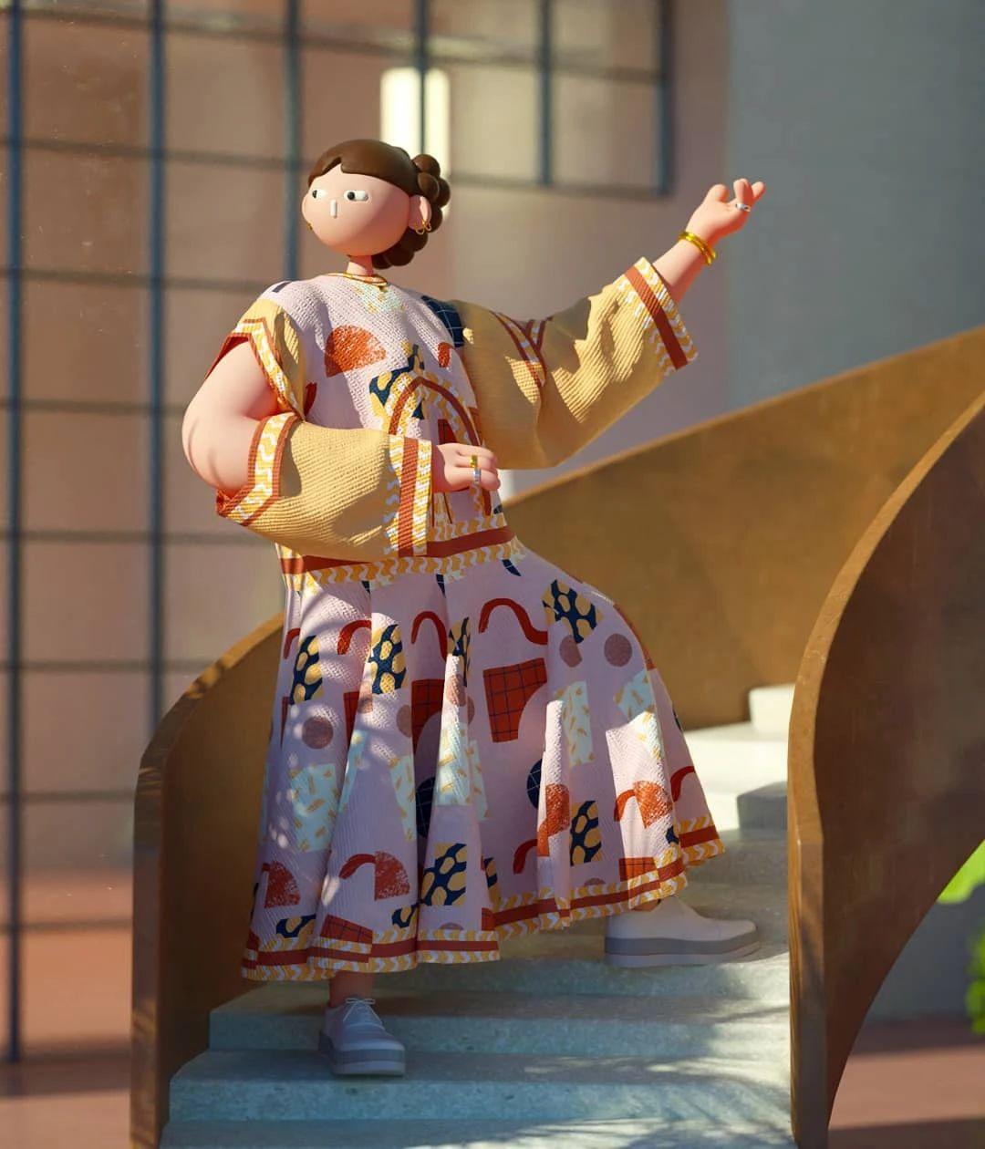 Cabeza Patata情侣设计师强强联手：女生平面插画，男生3D设计