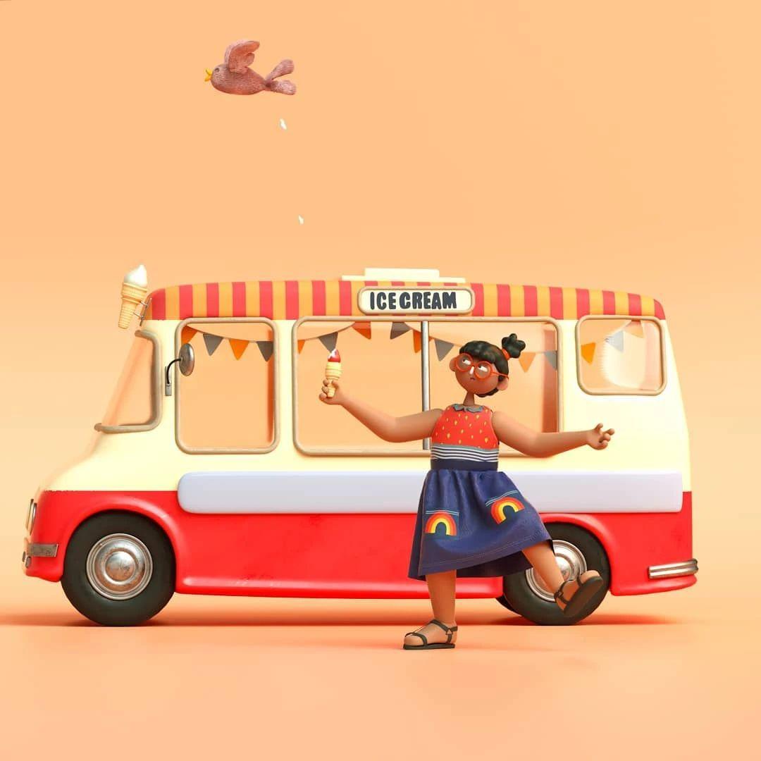 Cabeza Patata情侣设计师强强联手：女生平面插画，男生3D设计