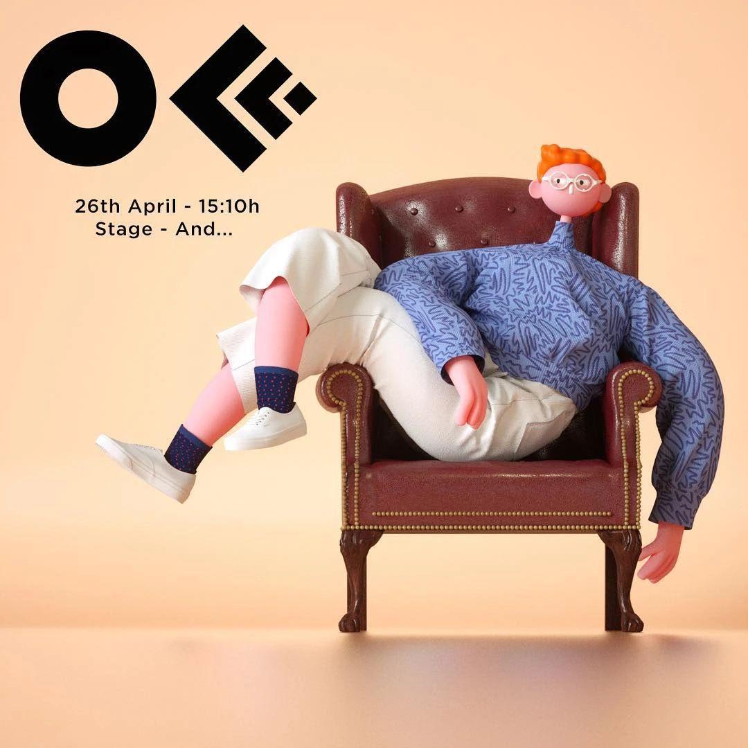 Cabeza Patata情侣设计师强强联手：女生平面插画，男生3D设计