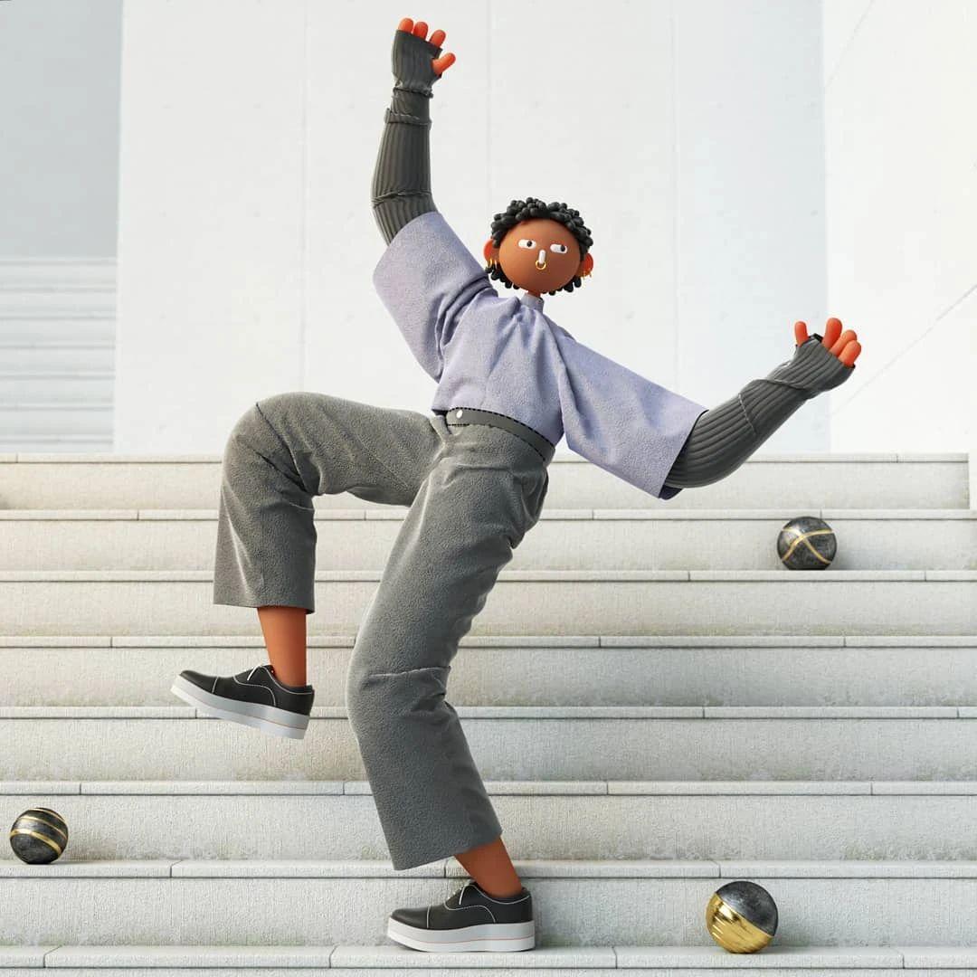 Cabeza Patata情侣设计师强强联手：女生平面插画，男生3D设计