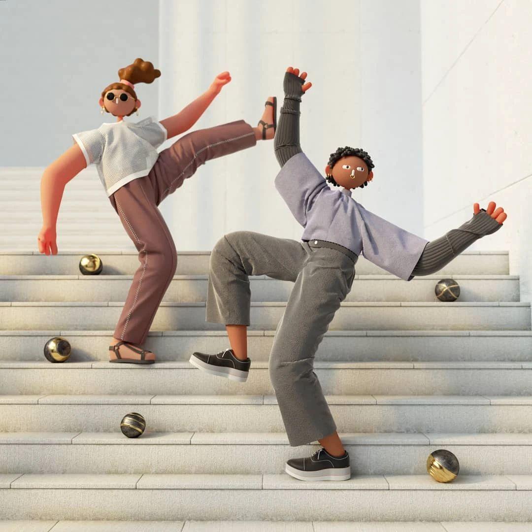 Cabeza Patata情侣设计师强强联手：女生平面插画，男生3D设计