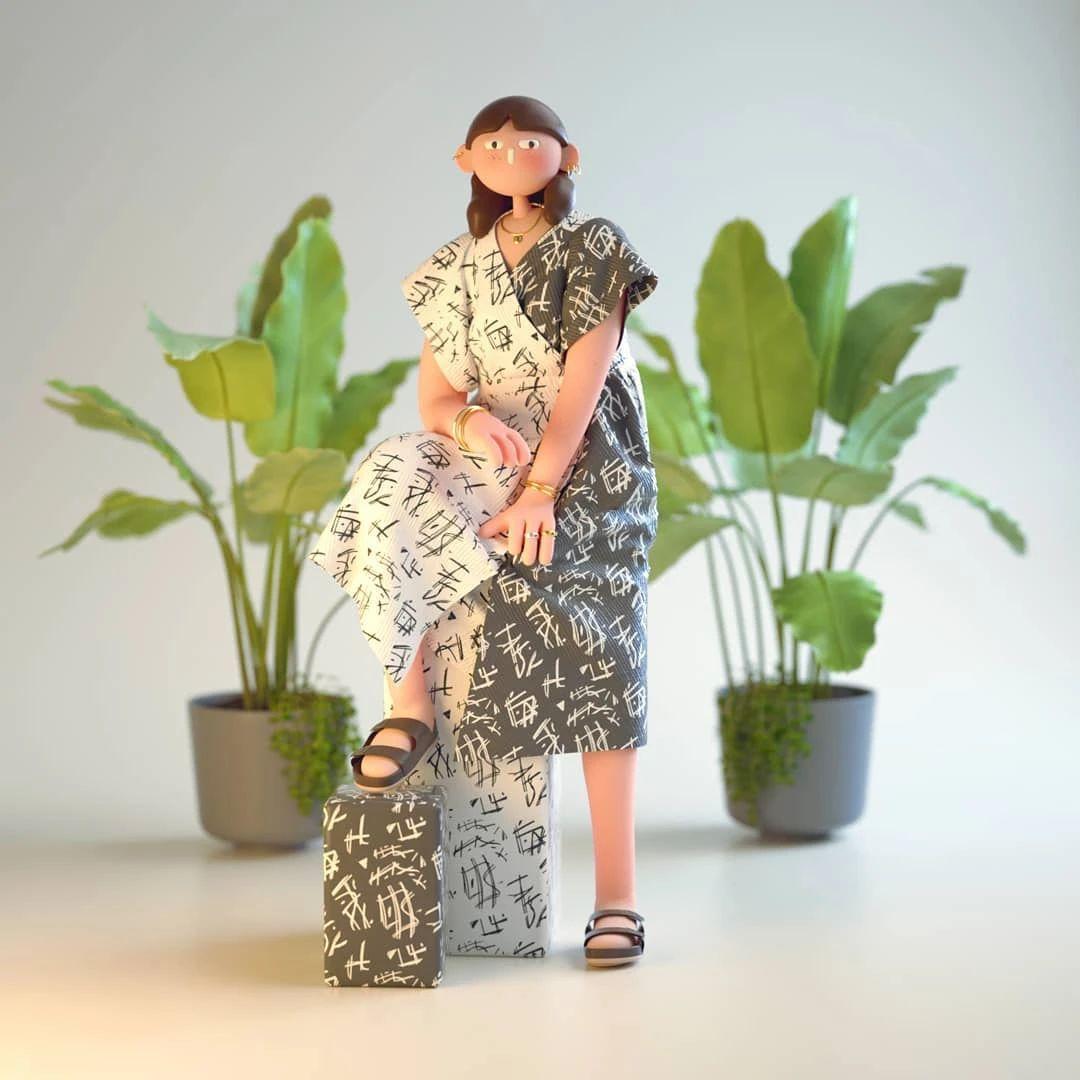 Cabeza Patata情侣设计师强强联手：女生平面插画，男生3D设计