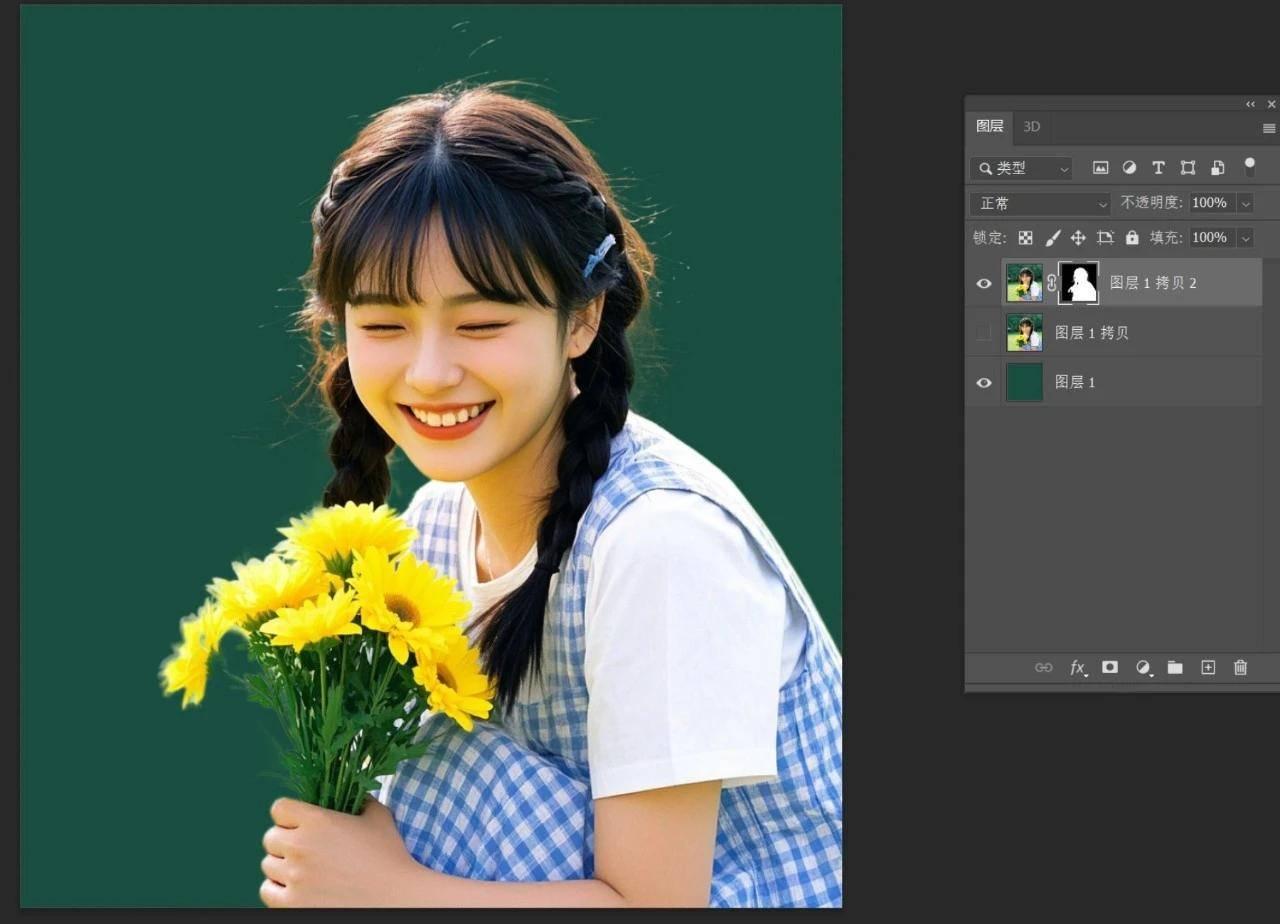 用PS选择并遮住来抠发丝，抠图速度特快