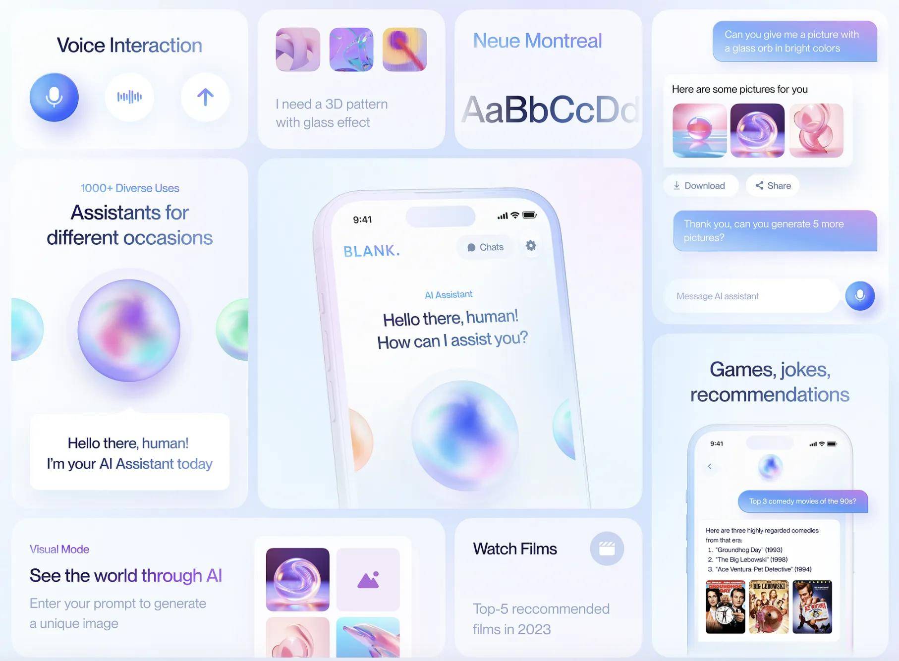 五彩斑斓的玻璃UI设计,传达平易近人的科技感 五彩斑斓的玻璃UI设计,传达平易近人的科技感