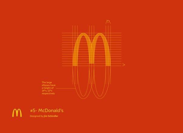 16个知名品牌Logo的网格化制图 16个知名品牌Logo的网格化制图