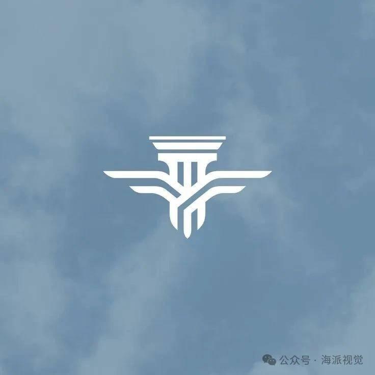 以罗马柱为主题的创意 logo 设计