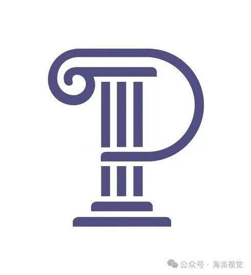 以罗马柱为主题的创意 logo 设计