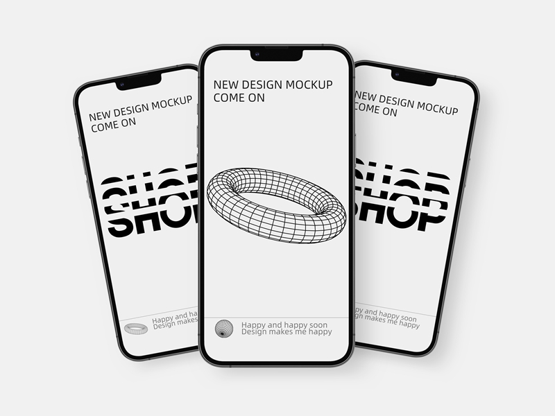 7款手机设计样机模板下载(PSD智能对象)