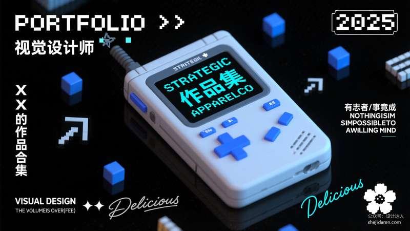 零基础!用AI完成优秀作品集封面设计!